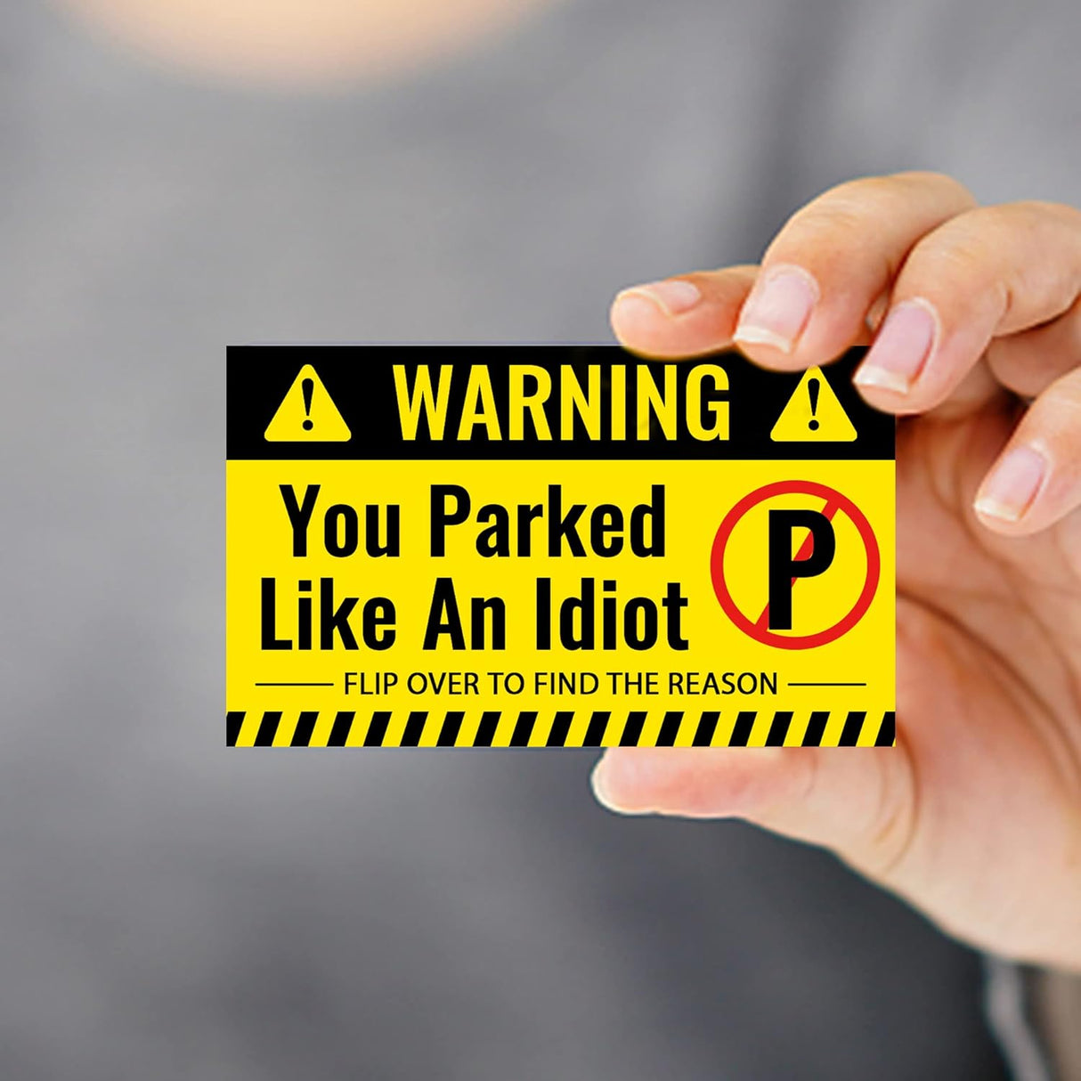 Bad Parking Cards You Parked Like an Idiot Cards 3.5 x 2 Inches Bad Parking Stickers Funny Parking Violation Cards with Multi Violation Reasons