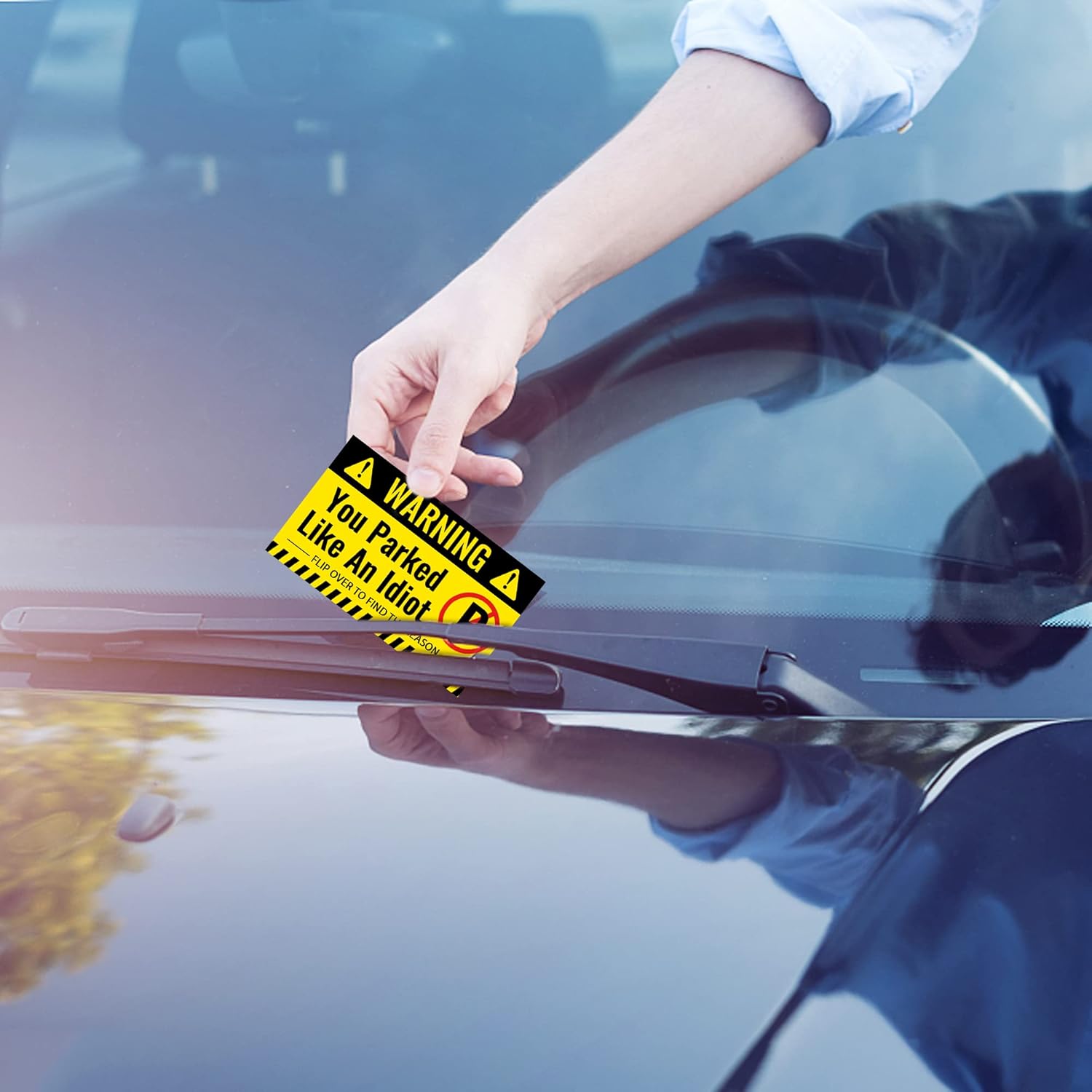 Bad Parking Cards You Parked Like an Idiot Cards 3.5 x 2 Inches Bad Parking Stickers Funny Parking Violation Cards with Multi Violation Reasons