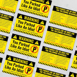 Bad Parking Cards You Parked Like an Idiot Cards 3.5 x 2 Inches Bad Parking Stickers Funny Parking Violation Cards with Multi Violation Reasons
